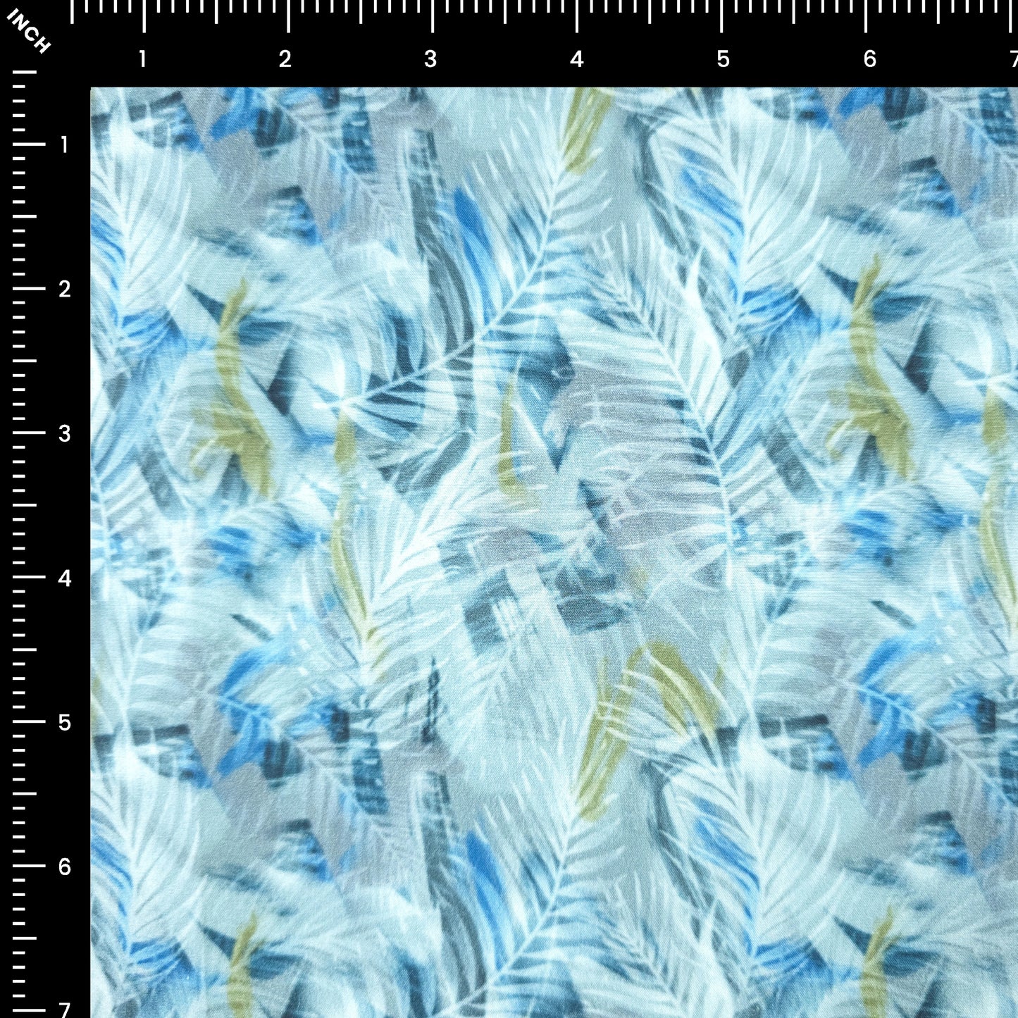 Tropical Feather Breeze Printed Poplin Fabric
