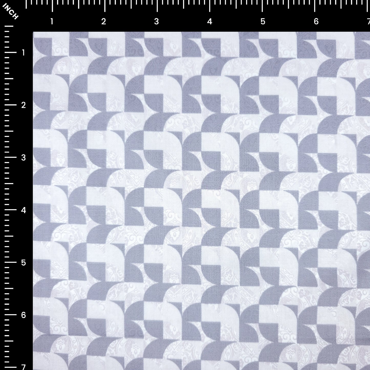 Retro Geometric Mosaic Printed Satin Fabric