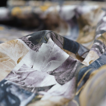 Abstract Botanical Patchwork Satin Cotton - Kapaas