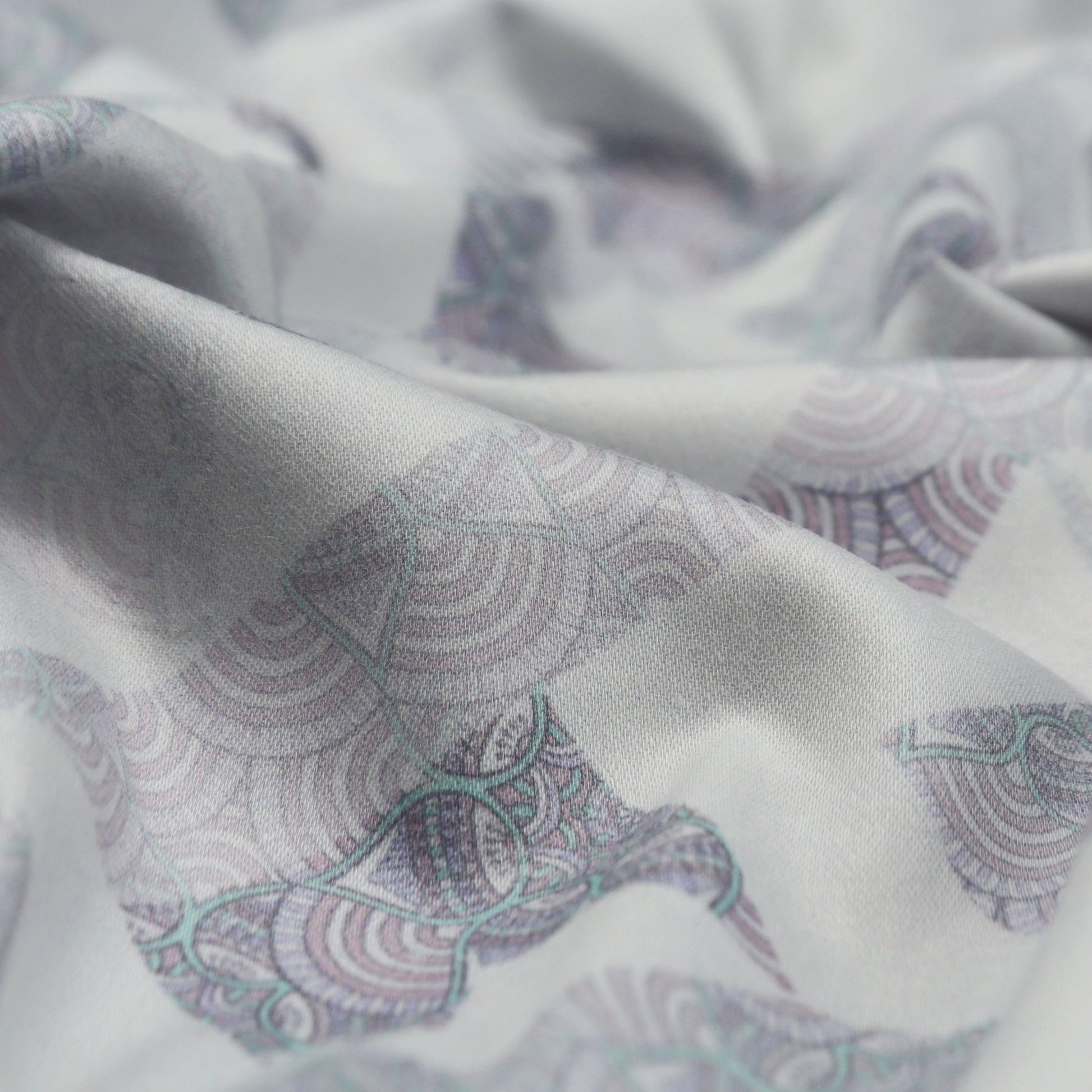 Abstract Chevron Mosaic Satin Fabric - Kapaas