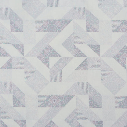 Abstract Chevron Mosaic Satin Fabric - Kapaas