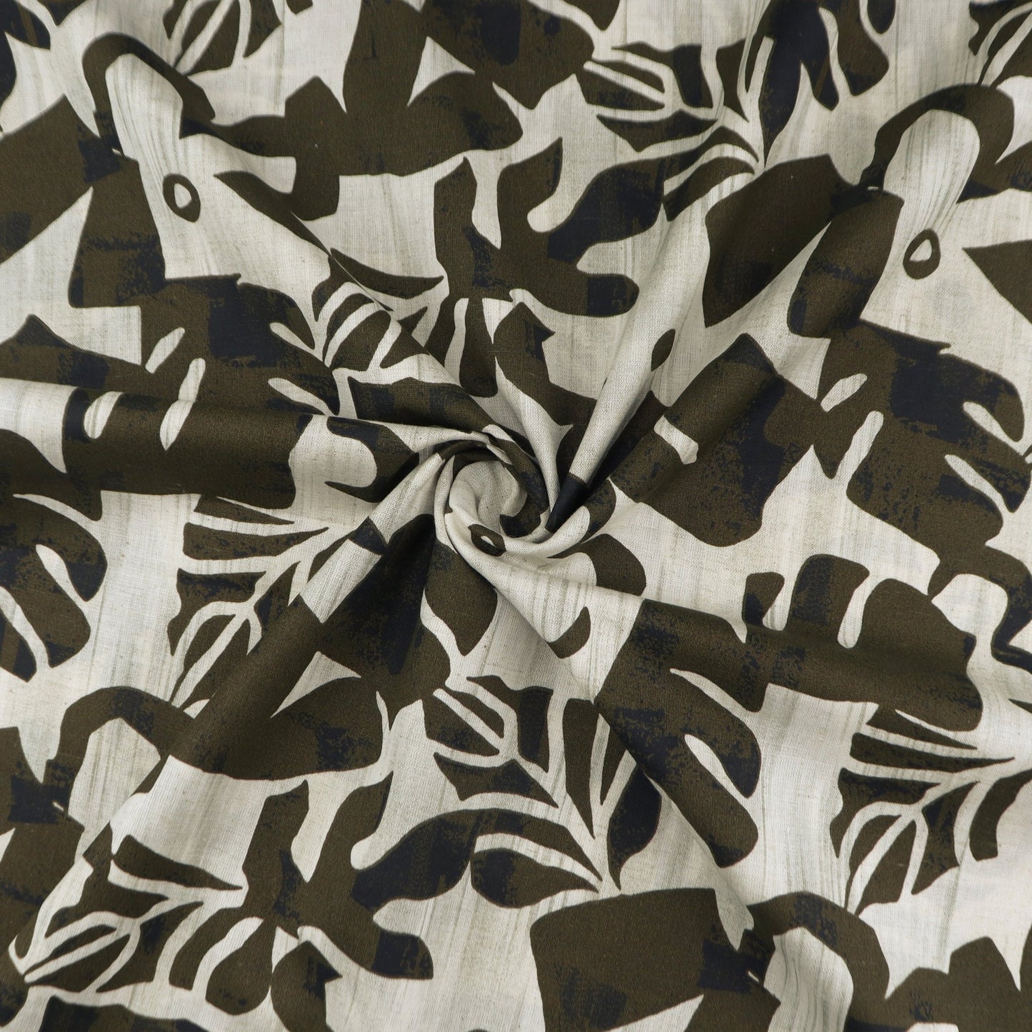 Abstract Foliage Cotton Flex Fabric - Kapaas