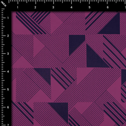 Abstract Geometry Satin Fabric - Kapaas