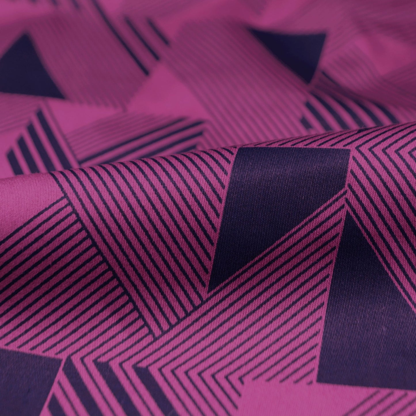 Abstract Geometry Satin Fabric - Kapaas