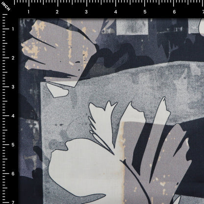 Abstract Hexa Mosaic Satin Fabric - Kapaas