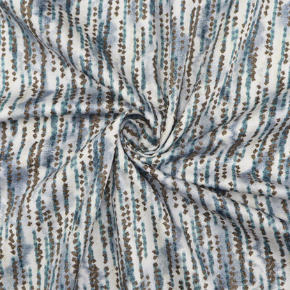 Abstract Stripe Satin Fabric - Kapaas