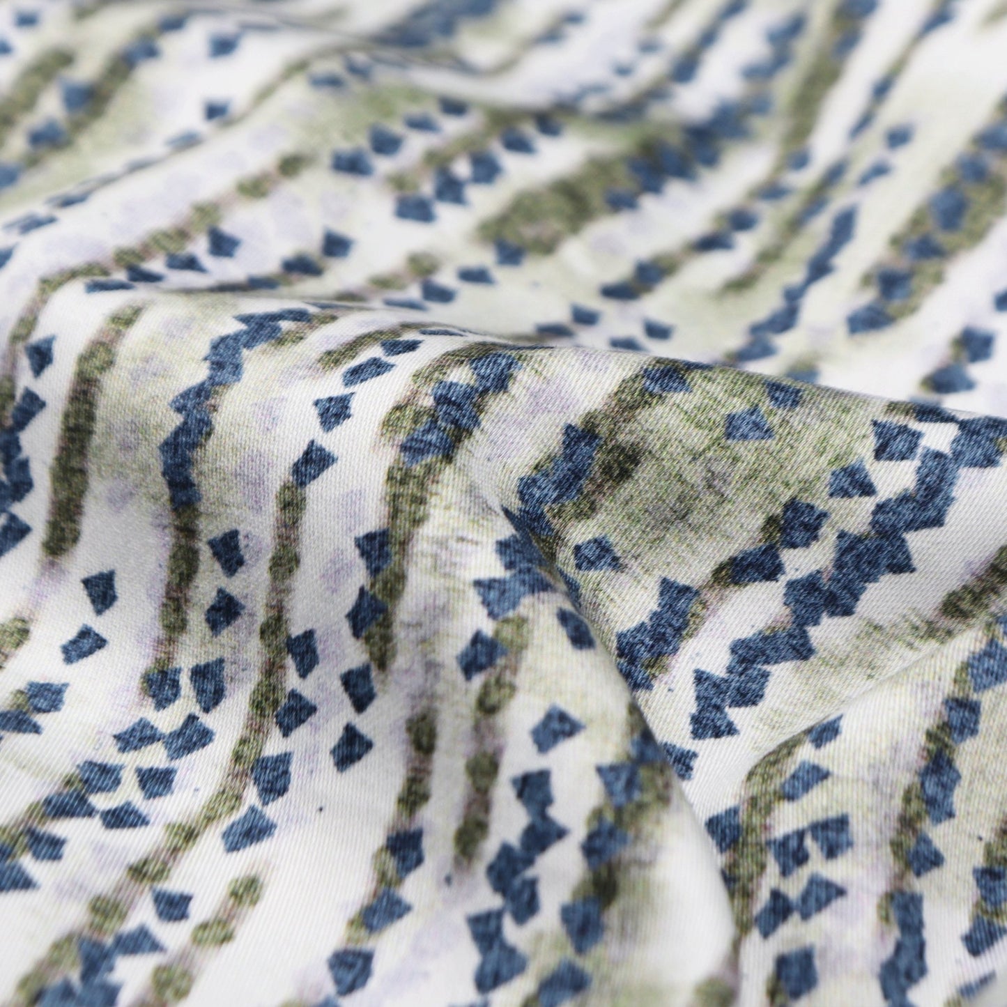 Abstract Stripe Satin Fabric - Kapaas