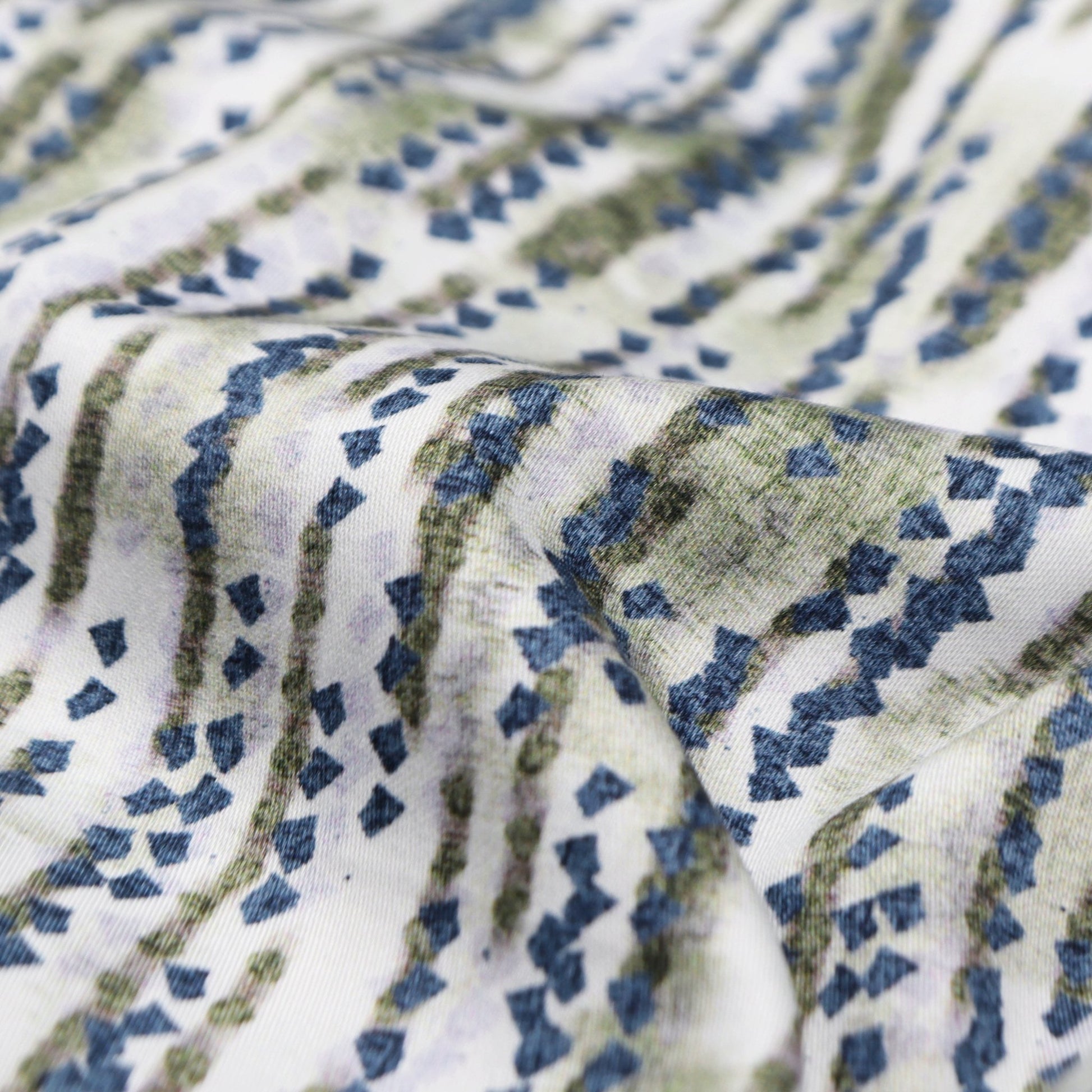 Abstract Stripe Satin Fabric - Kapaas