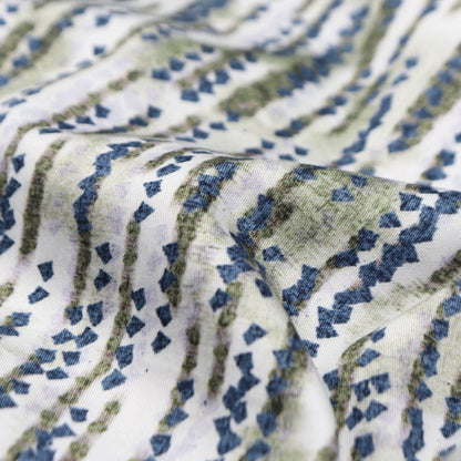 Abstract Stripe Satin Fabric - Kapaas