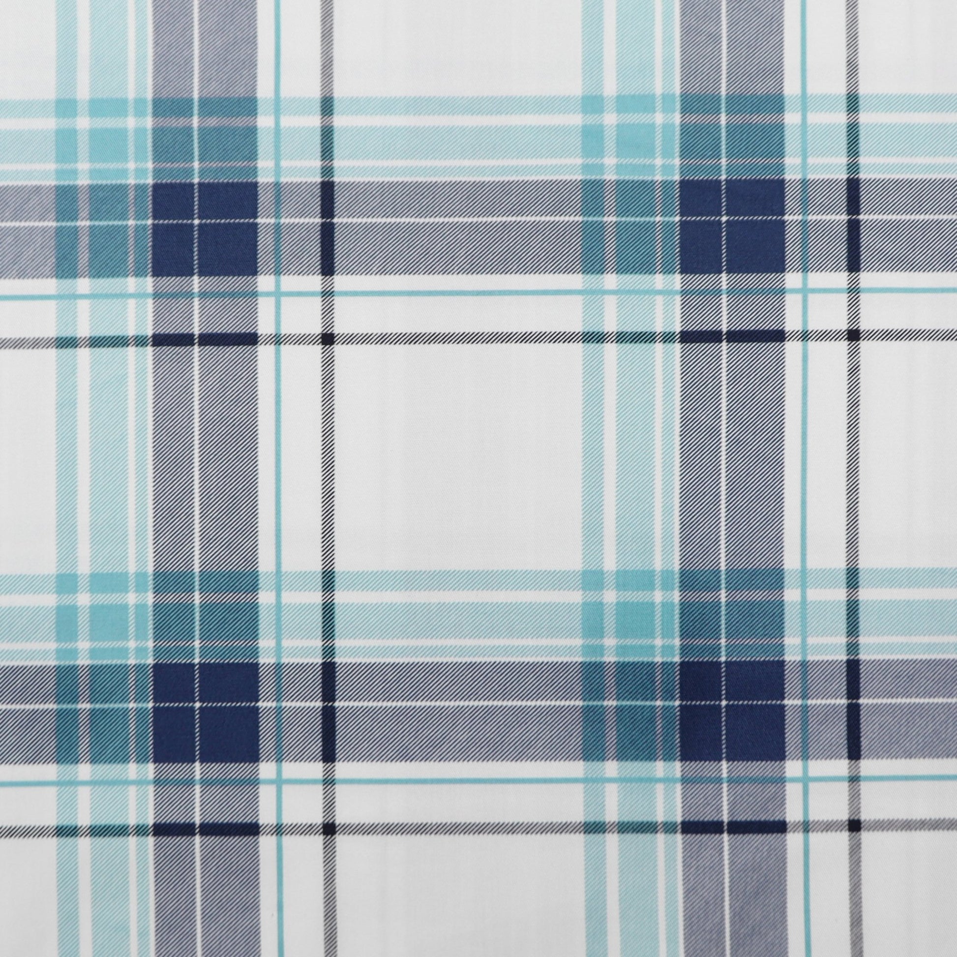 Arctic Teal Plaid Twill Fabric - Kapaas