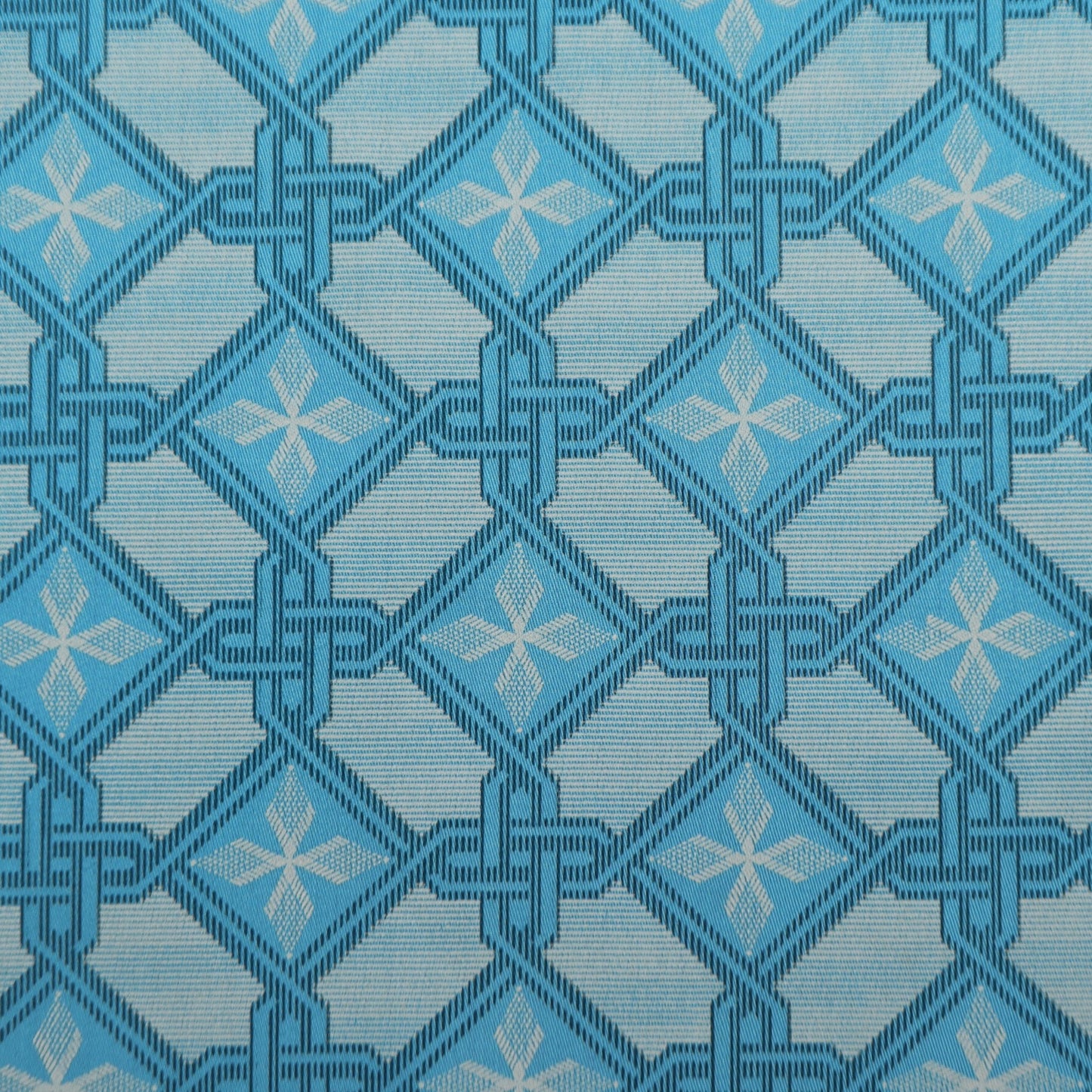 Azure Crest Satin Fabric - Kapaas