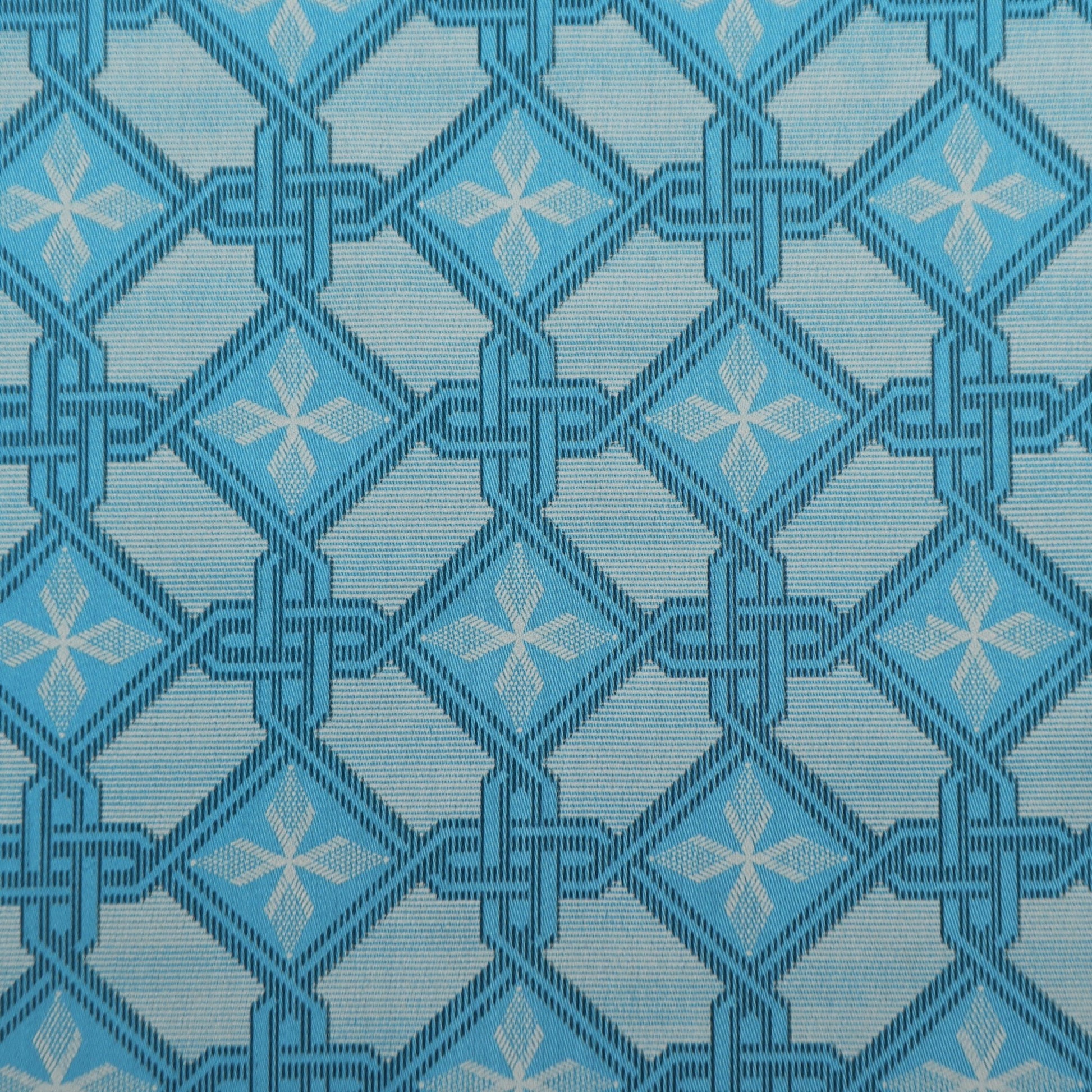 Azure Crest Satin Fabric - Kapaas