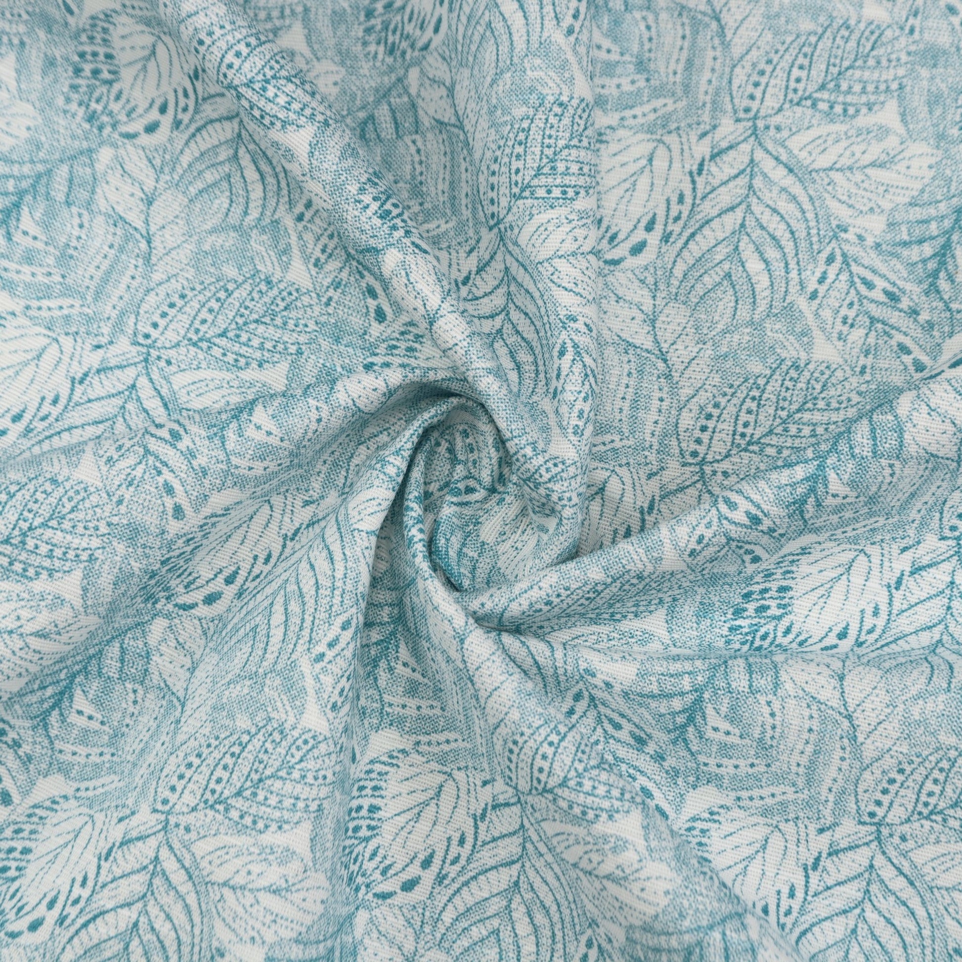 Botanical Leaf Textured Linen Fabric - Kapaas