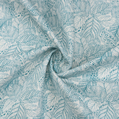Botanical Leaf Textured Linen Fabric - Kapaas