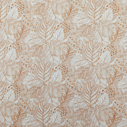 Botanical Leaf Textured Linen Fabric - Kapaas