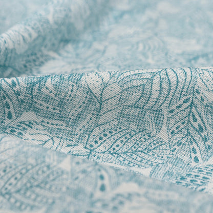 Botanical Leaf Textured Linen Fabric - Kapaas