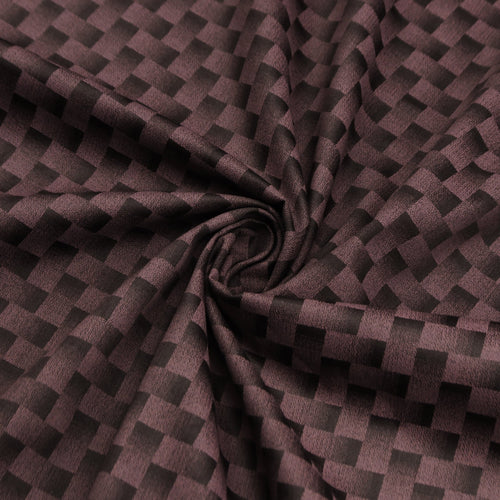 Checkerboard Printed Satin Fabric