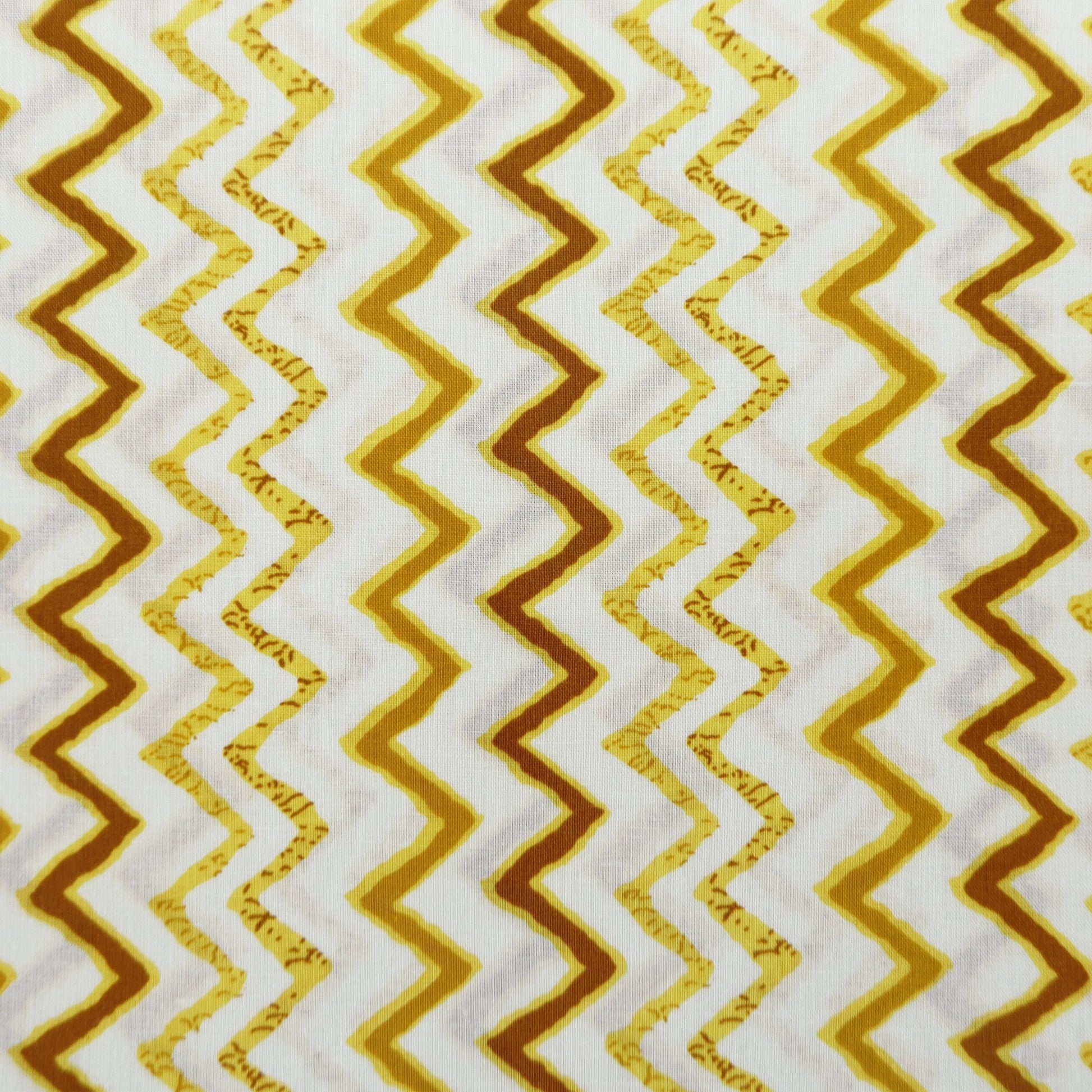 Chevron Rhythm Printed Cambric Fabric - Kapaas