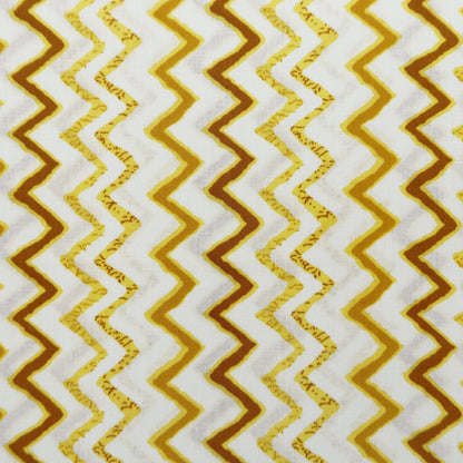 Chevron Rhythm Printed Cambric Fabric - Kapaas