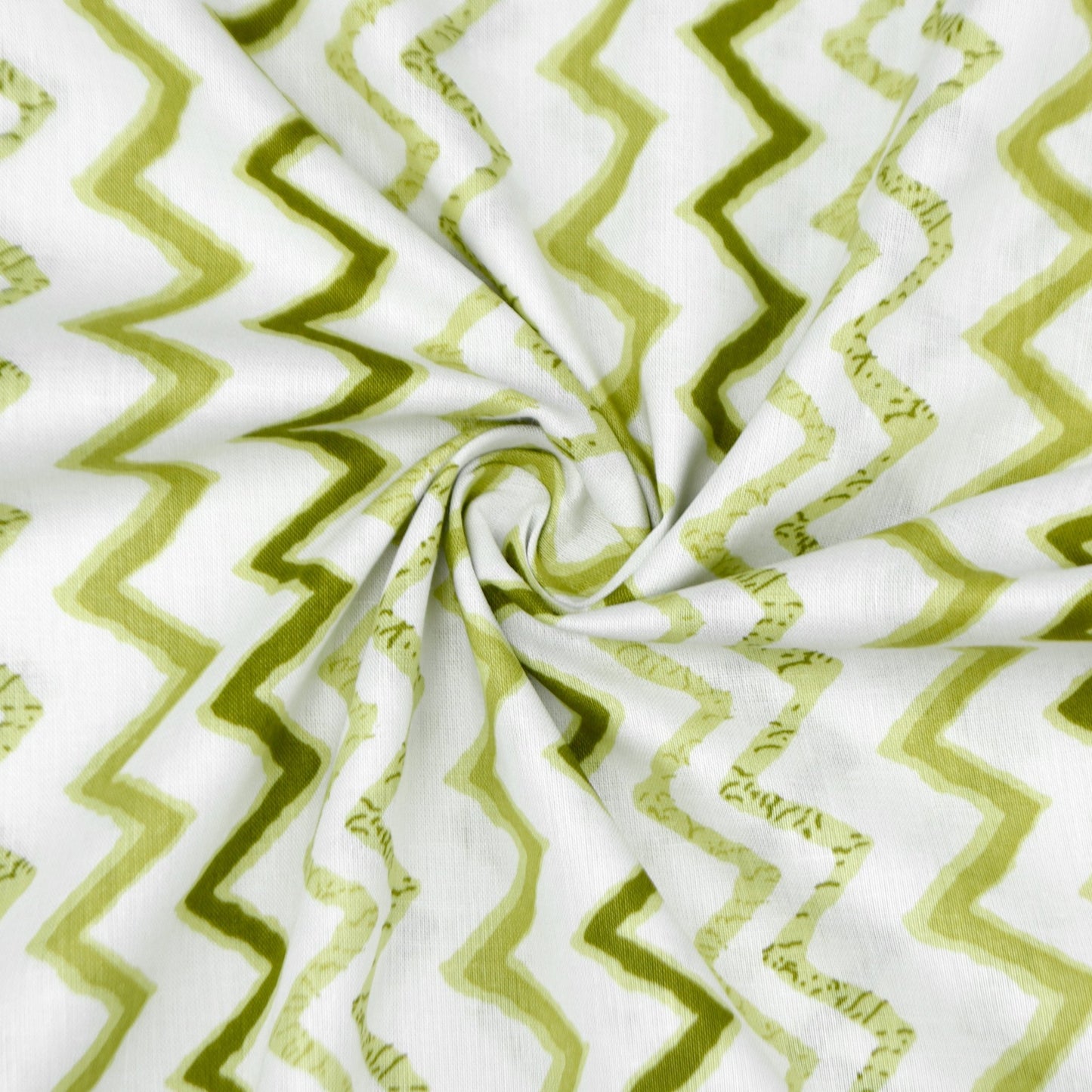 Chevron Rhythm Printed Cambric Fabric - Kapaas