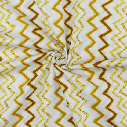 Chevron Rhythm Printed Cambric Fabric - Kapaas
