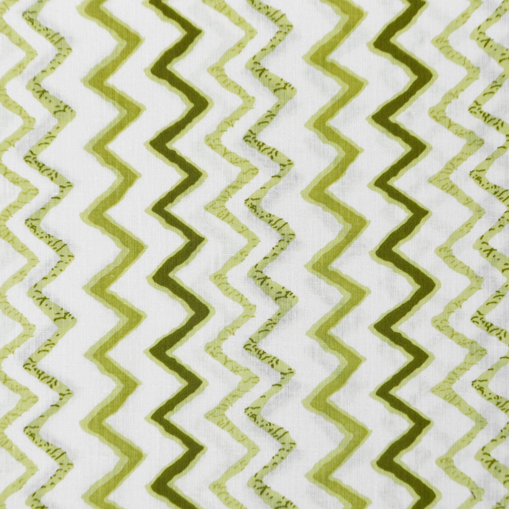 Chevron Rhythm Printed Cambric Fabric - Kapaas