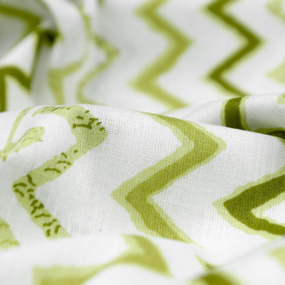 Chevron Rhythm Printed Cambric Fabric - Kapaas