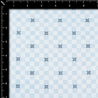 Classic Check Medallion Satin Fabric - Kapaas