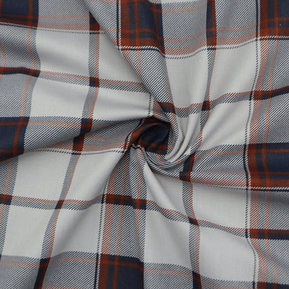Classic Plaid Grid Poplin Fabric - Kapaas