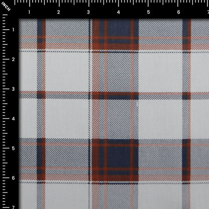 Classic Plaid Grid Poplin Fabric - Kapaas