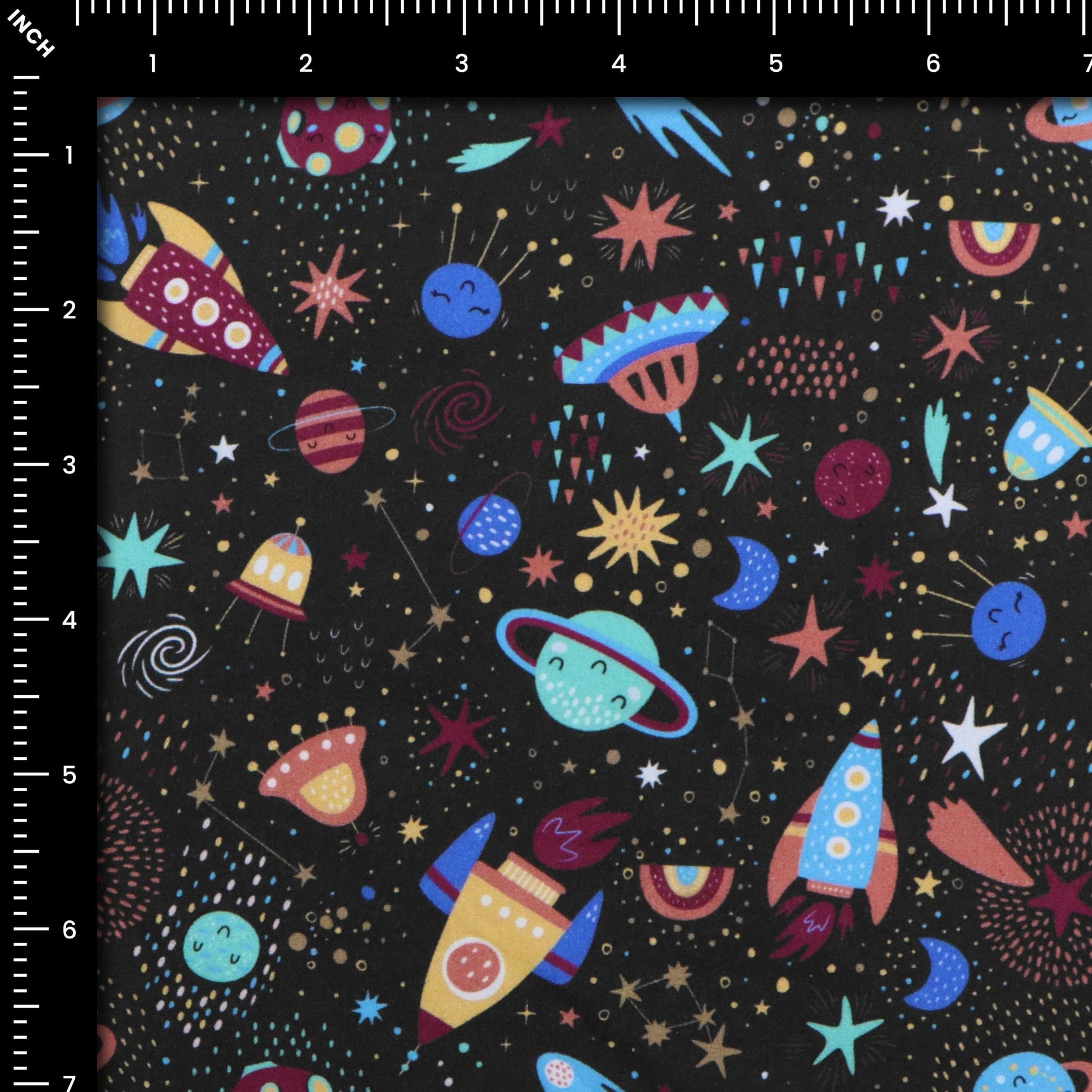 Cosmic Voyage Poplin Fabric - Kapaas