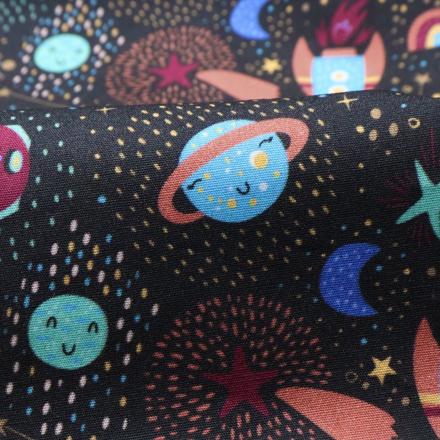 Cosmic Voyage Poplin Fabric - Kapaas
