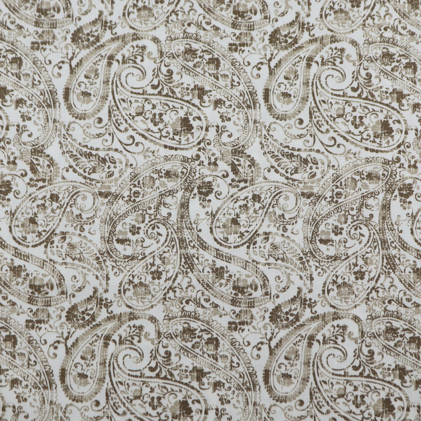 Elegant Paisley Bloom Poplin Fabric - Kapaas