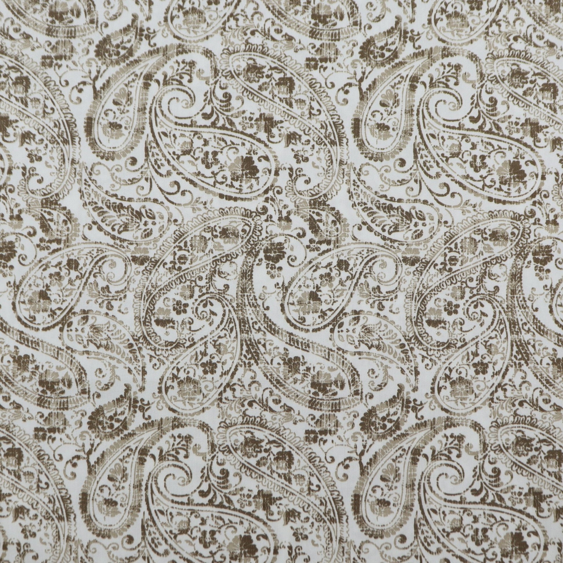 Elegant Paisley Bloom Poplin Fabric - Kapaas