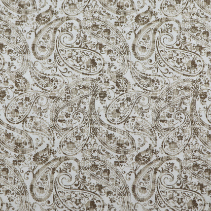 Elegant Paisley Bloom Poplin Fabric - Kapaas