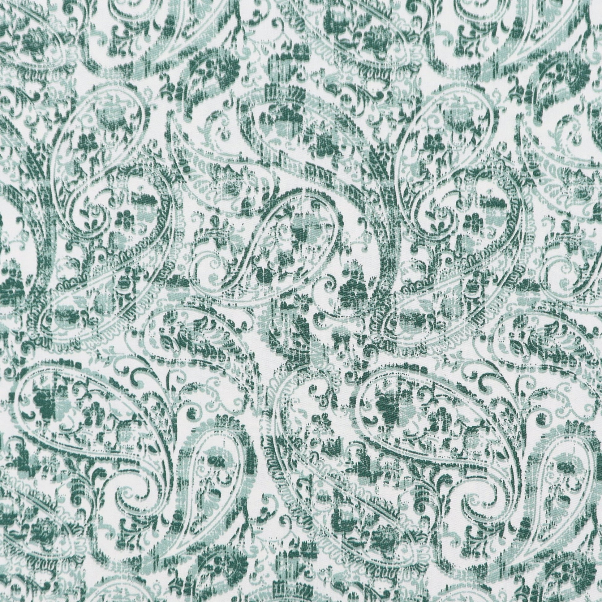 Elegant Paisley Bloom Poplin Fabric - Kapaas