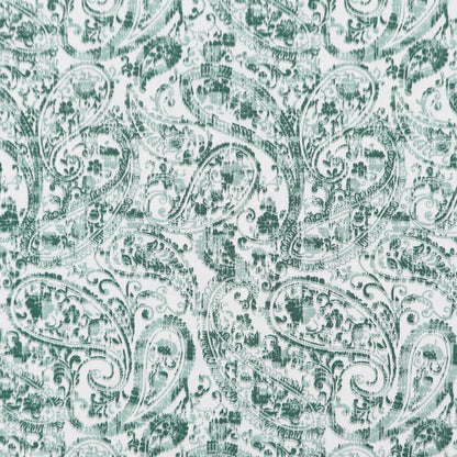 Elegant Paisley Bloom Poplin Fabric - Kapaas