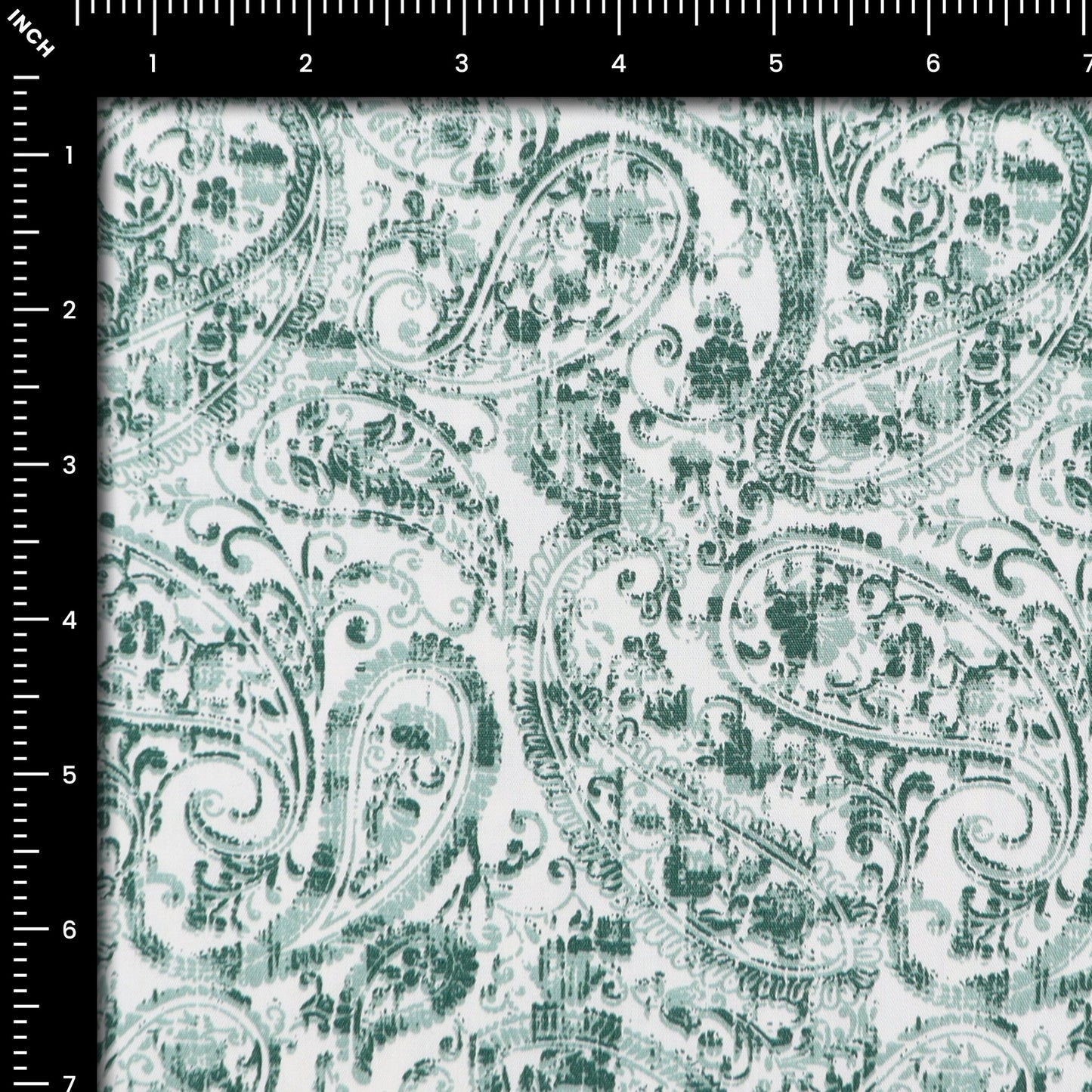 Elegant Paisley Bloom Poplin Fabric - Kapaas