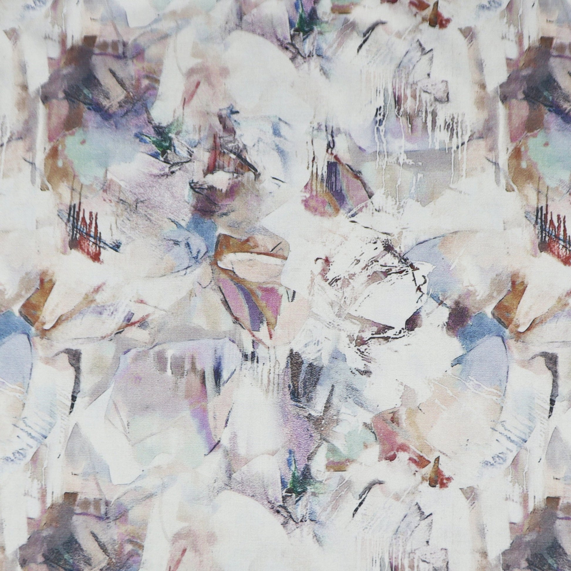 Ethereal Abstract Wash Satin Fabric - Kapaas