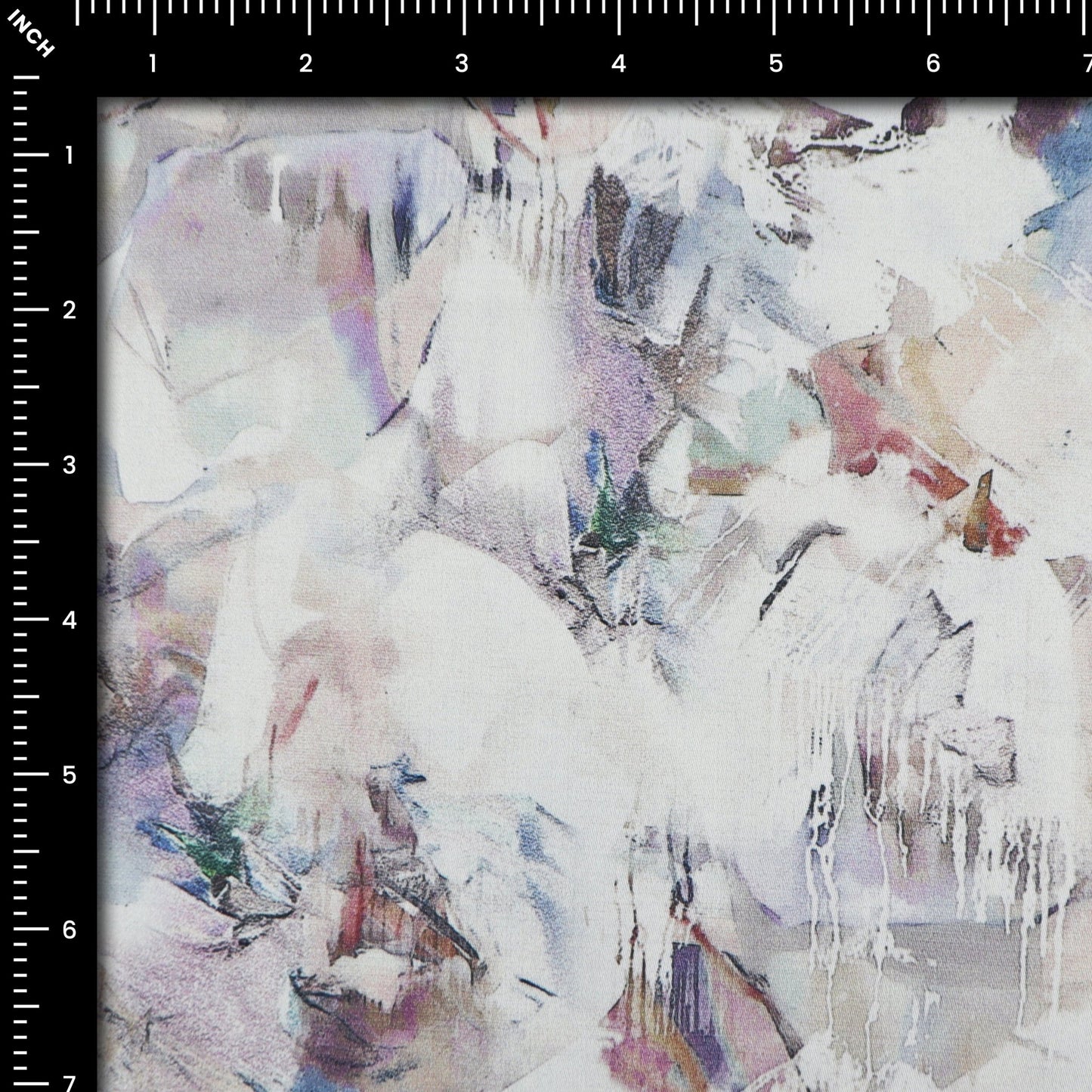 Ethereal Abstract Wash Satin Fabric - Kapaas
