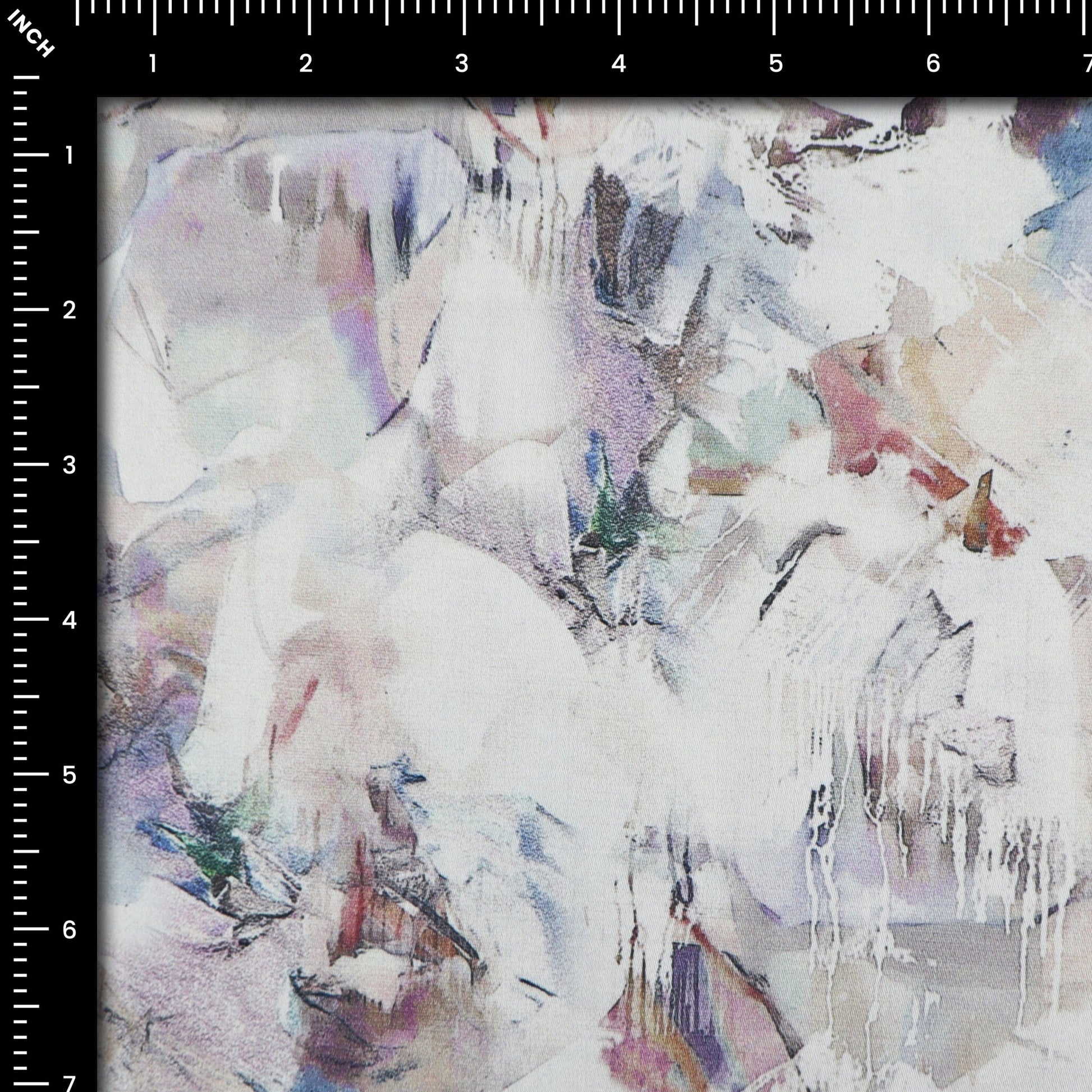 Ethereal Abstract Wash Satin Fabric - Kapaas