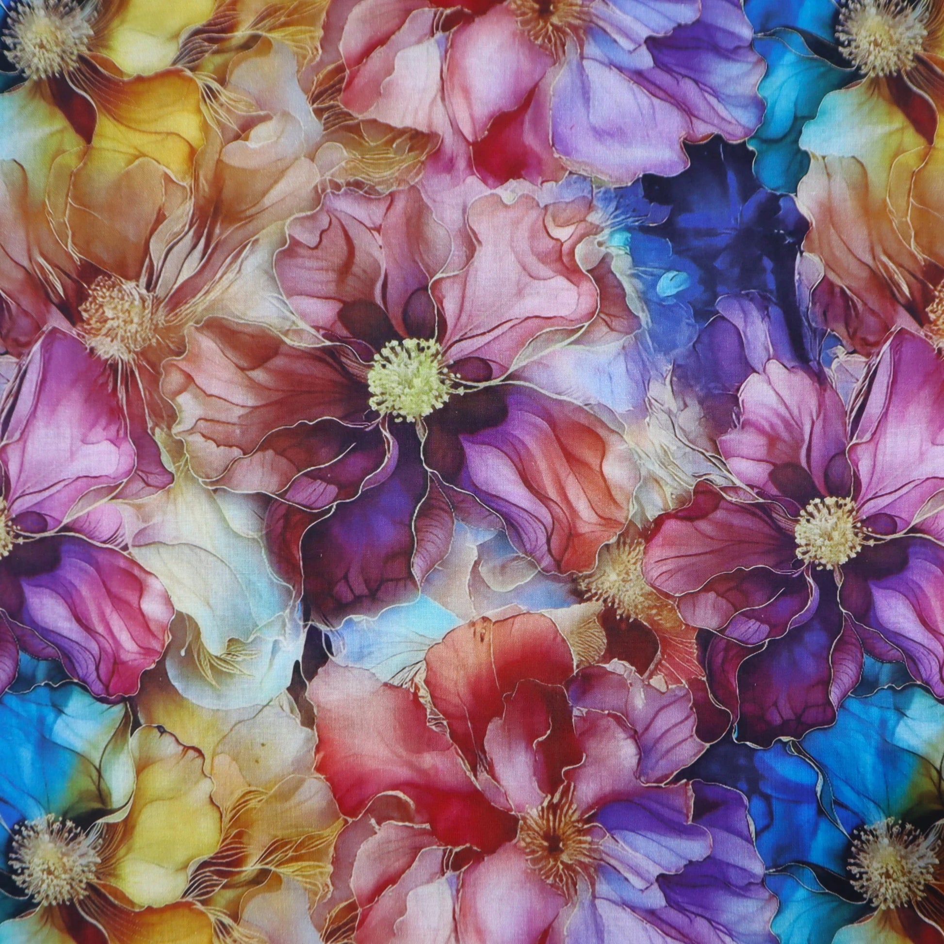 Floral Bloom Cambric Fabric - Kapaas