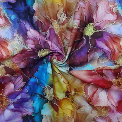 Floral Bloom Cambric Fabric - Kapaas