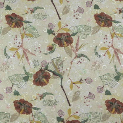 Garden Sketch Floral Cotton Fabric - Kapaas
