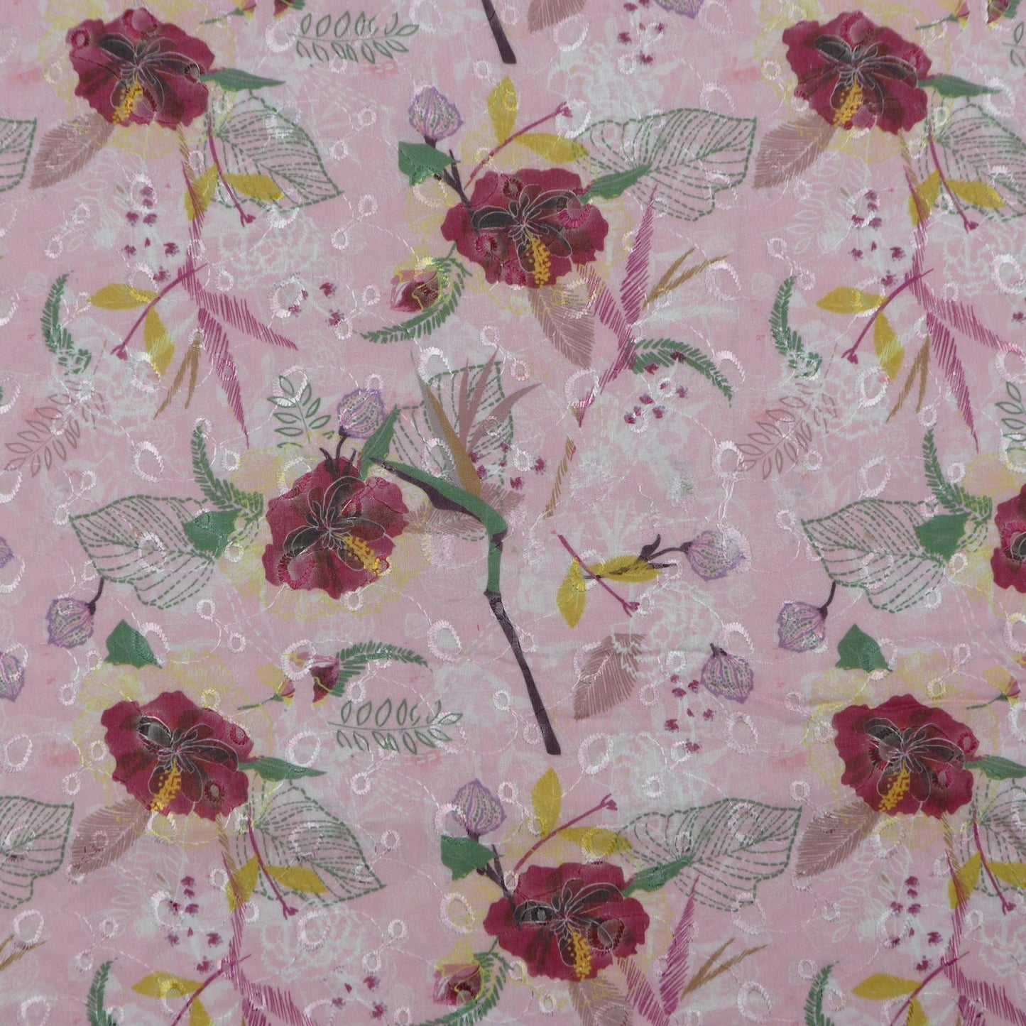 Garden Sketch Floral Cotton Fabric - Kapaas