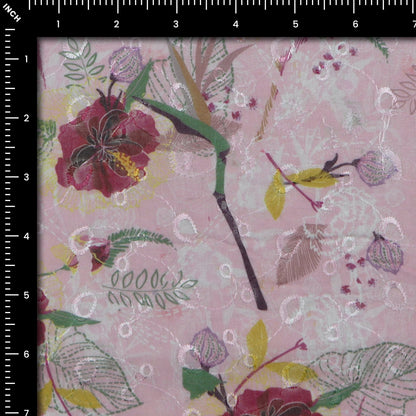 Garden Sketch Floral Cotton Fabric - Kapaas