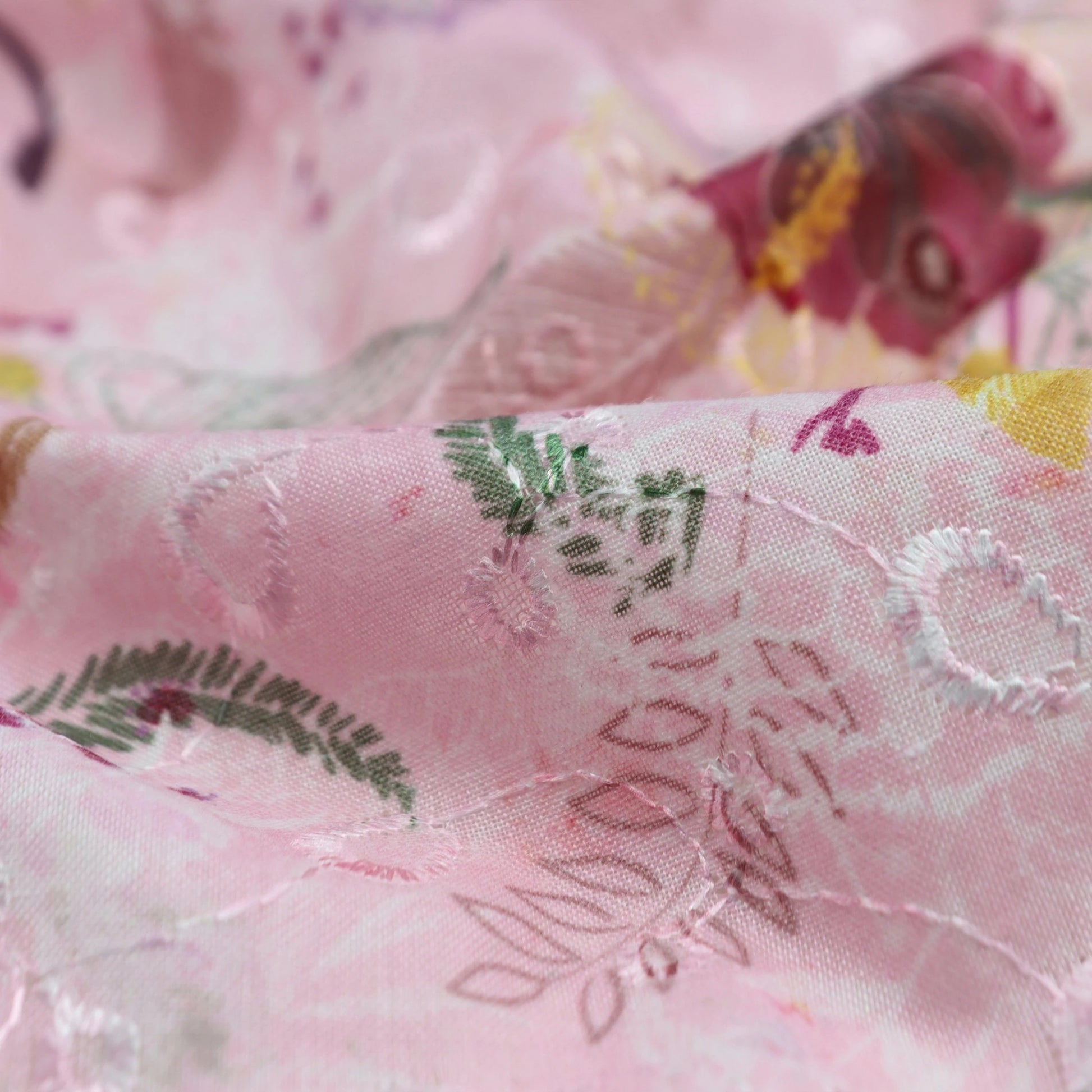 Garden Sketch Floral Cotton Fabric - Kapaas