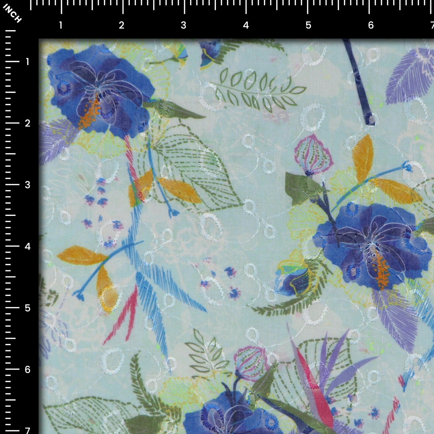 Garden Sketch Floral Cotton Fabric - Kapaas