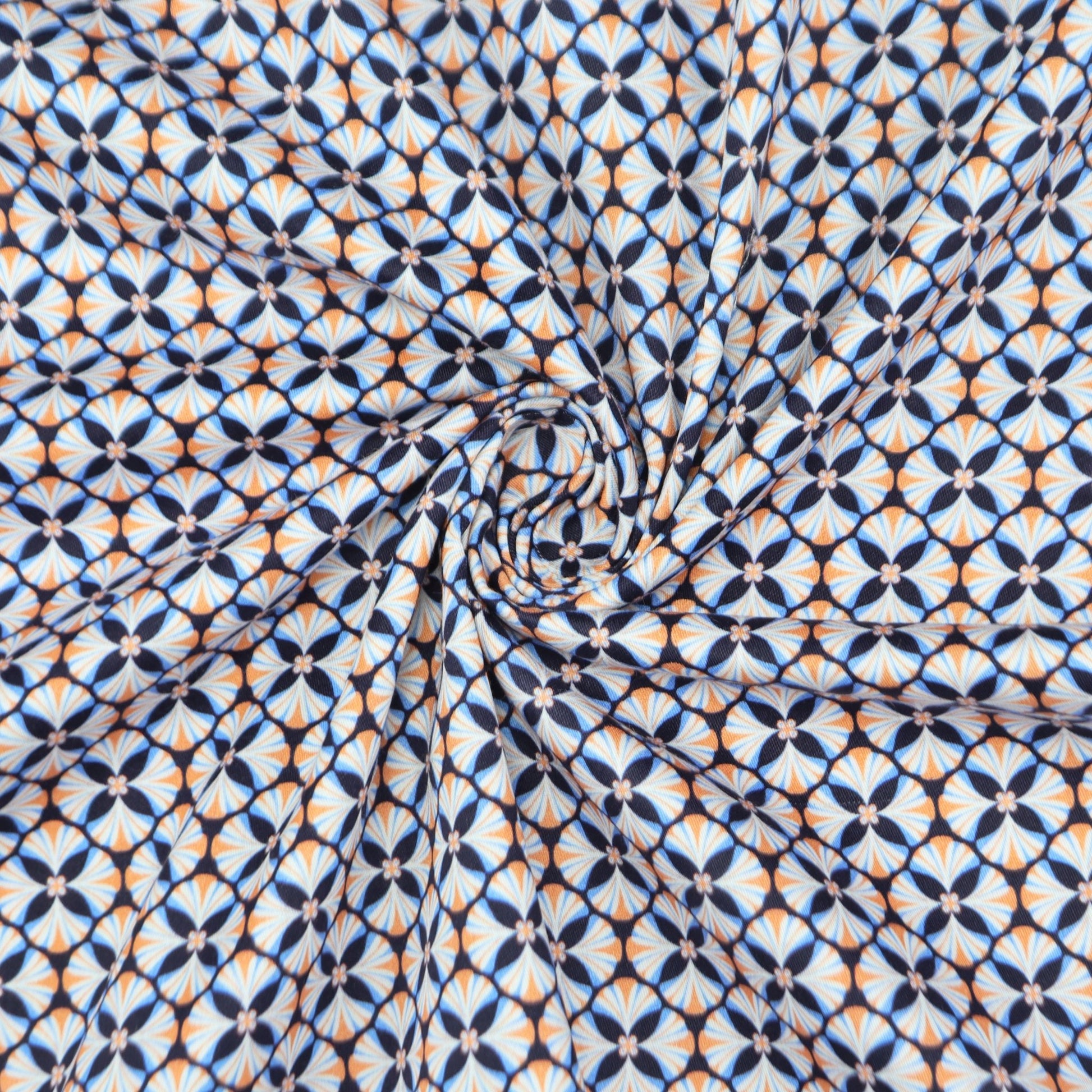 Geometric Lattice Satin Fabric - Kapaas