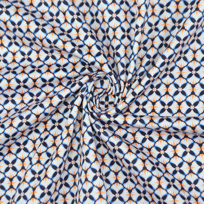 Geometric Lattice Satin Fabric - Kapaas